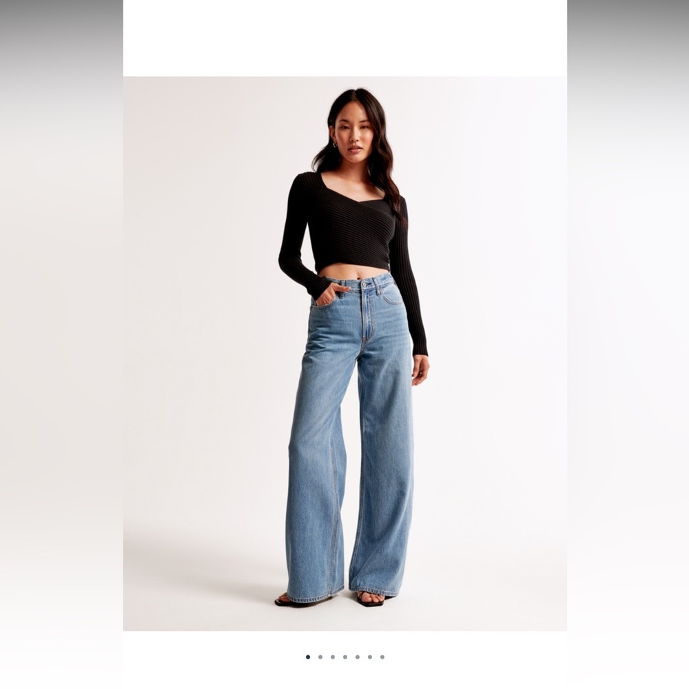 Abercrombie & Fitch Light Blue Wide Leg Jeans